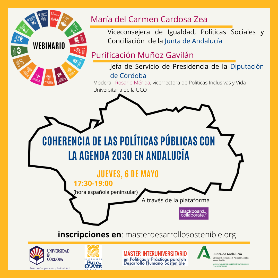 webinar 'Coherencia de las políticas públicas con la Agenda 2030 en Andalucía'