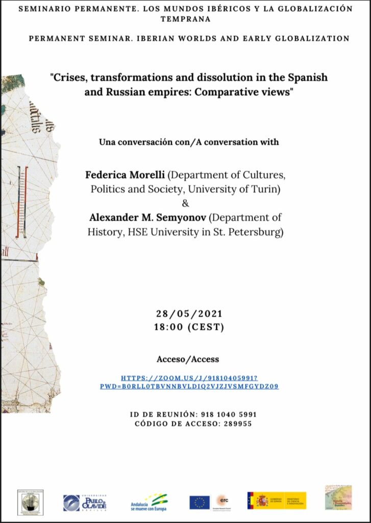  Seminario sobre el fin de los imperios ibéricos y ruso